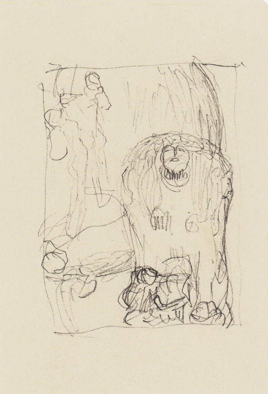 O squinx, casal amoroso com criança, figura na parte inferior de Gustav Klimt