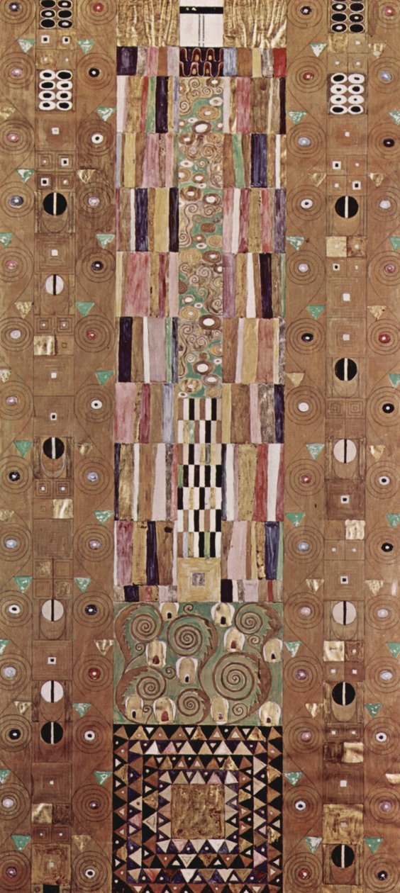Design para o friso de parede no Palais Stoclet em Bruxelas, Goldener Ritter de Gustav Klimt