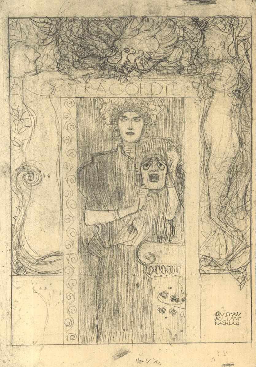 Esboço para a tragédia de Gustav Klimt