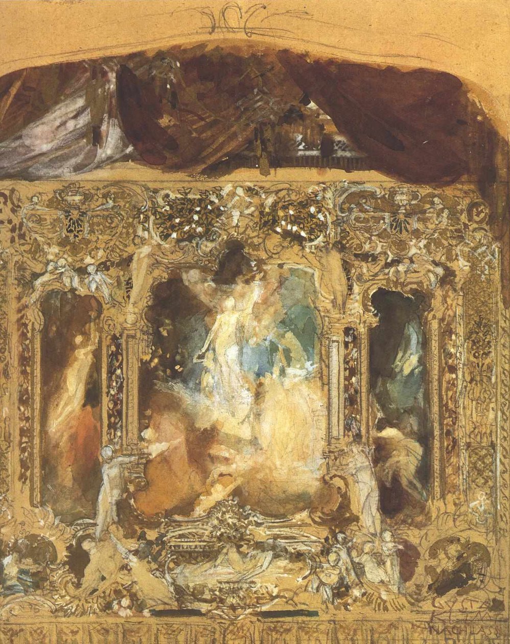 Design para uma cortina de teatro de Gustav Klimt