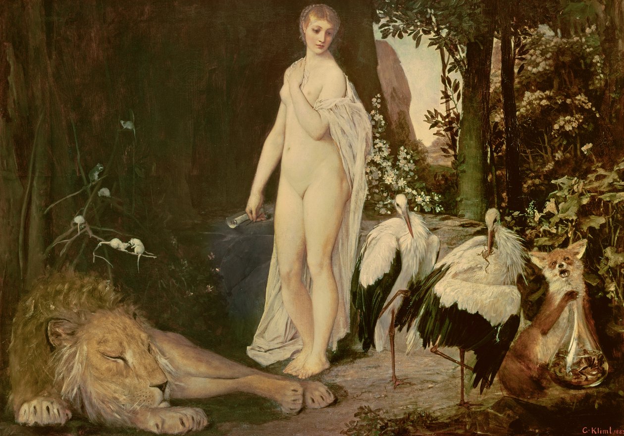 Fábula, 1883 de Gustav Klimt
