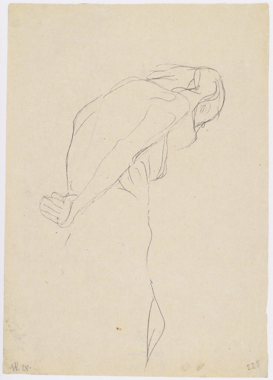 Velho inclinado para a direita de Gustav Klimt