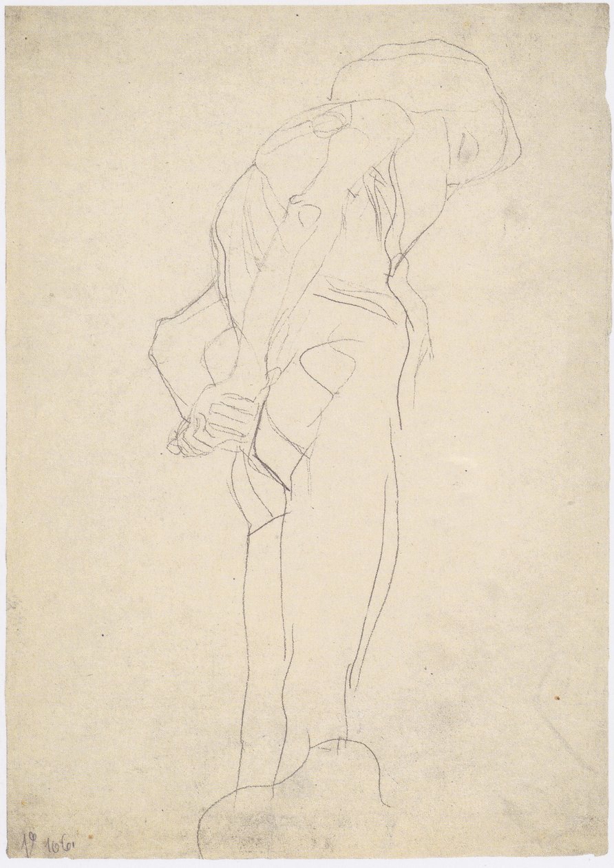 Velho dobrado para a direita1 de Gustav Klimt