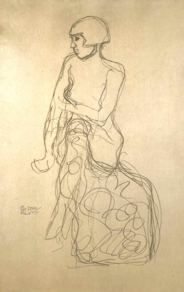 Meio-relógio para a esquerda de Gustav Klimt