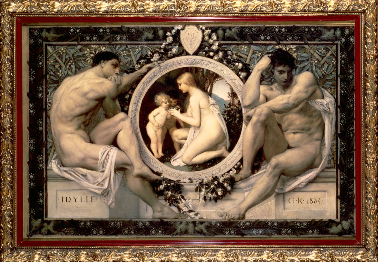 Idílio, 1884 de Gustav Klimt