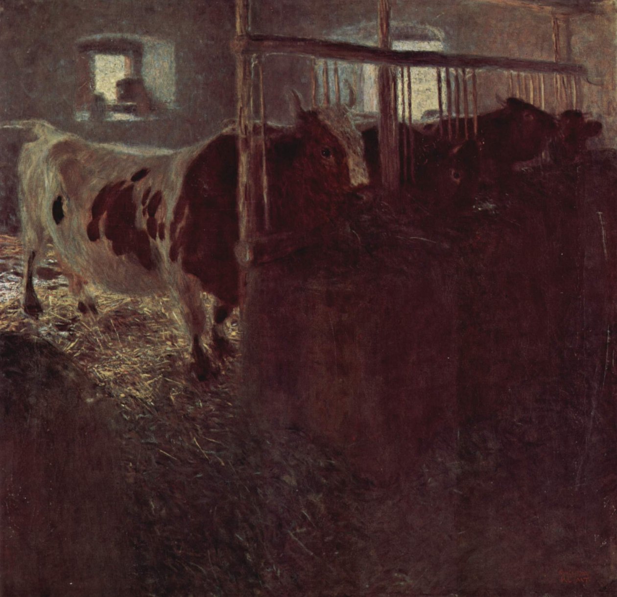 Vacas no estábulo de Gustav Klimt