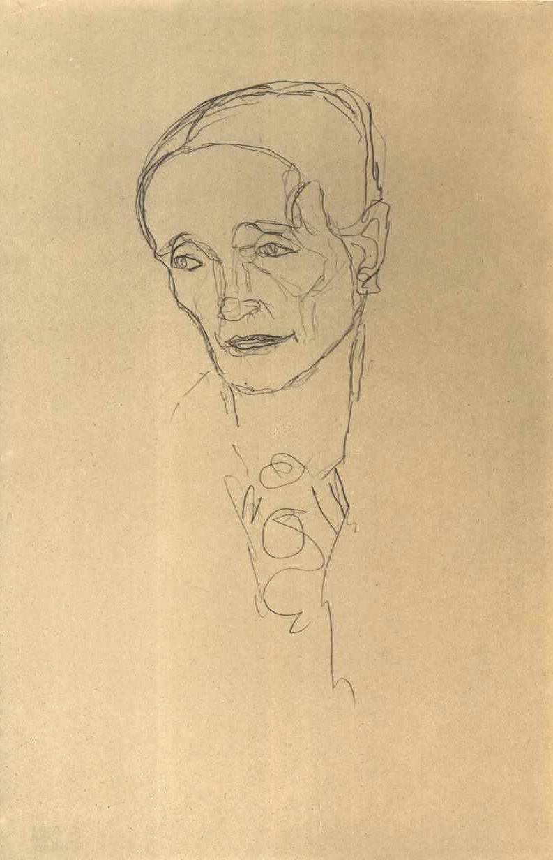 Estudo da cabeça de uma mulher idosa de Gustav Klimt