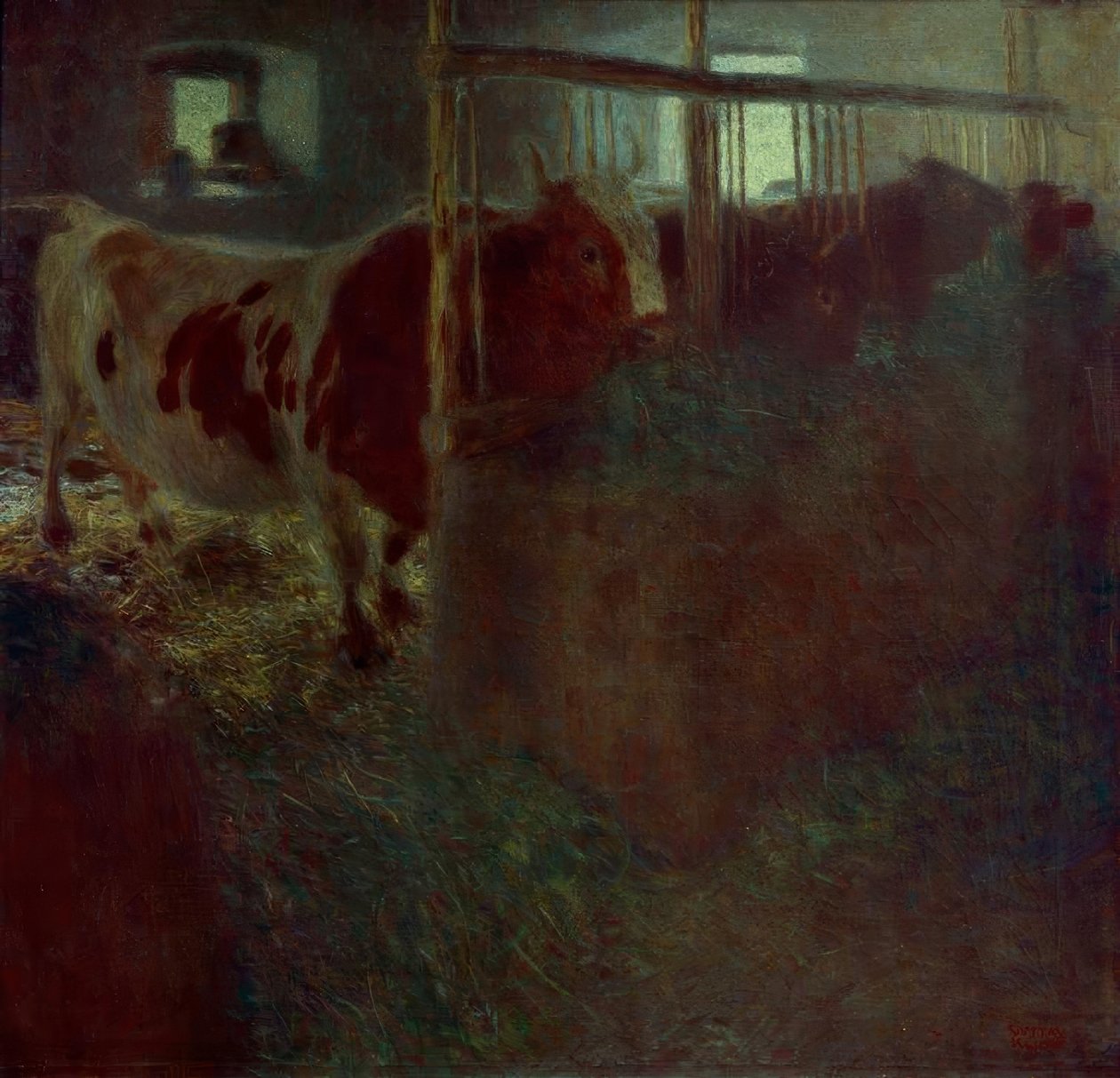 Vacas no estábulo de Gustav Klimt