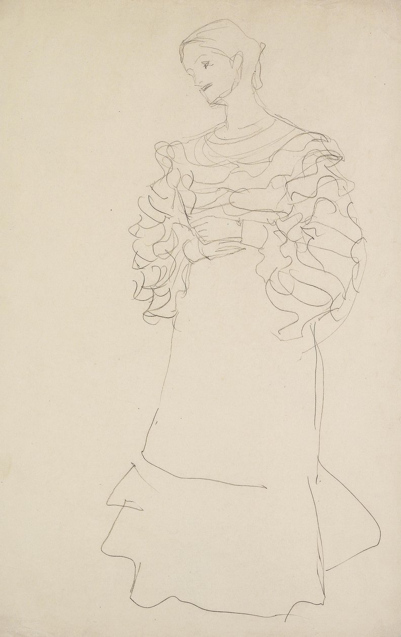 Estudo de Magda Mautner-Markhof de Gustav Klimt