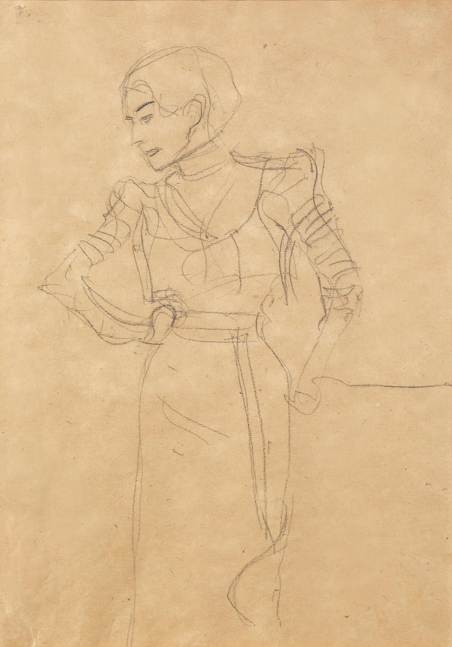 Ao lado de uma poltrona de Gustav Klimt