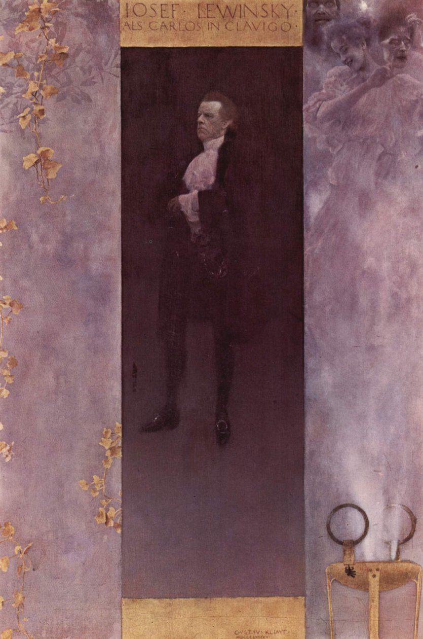 Retrato do ator Josef Lewinsky como Carlos de Gustav Klimt