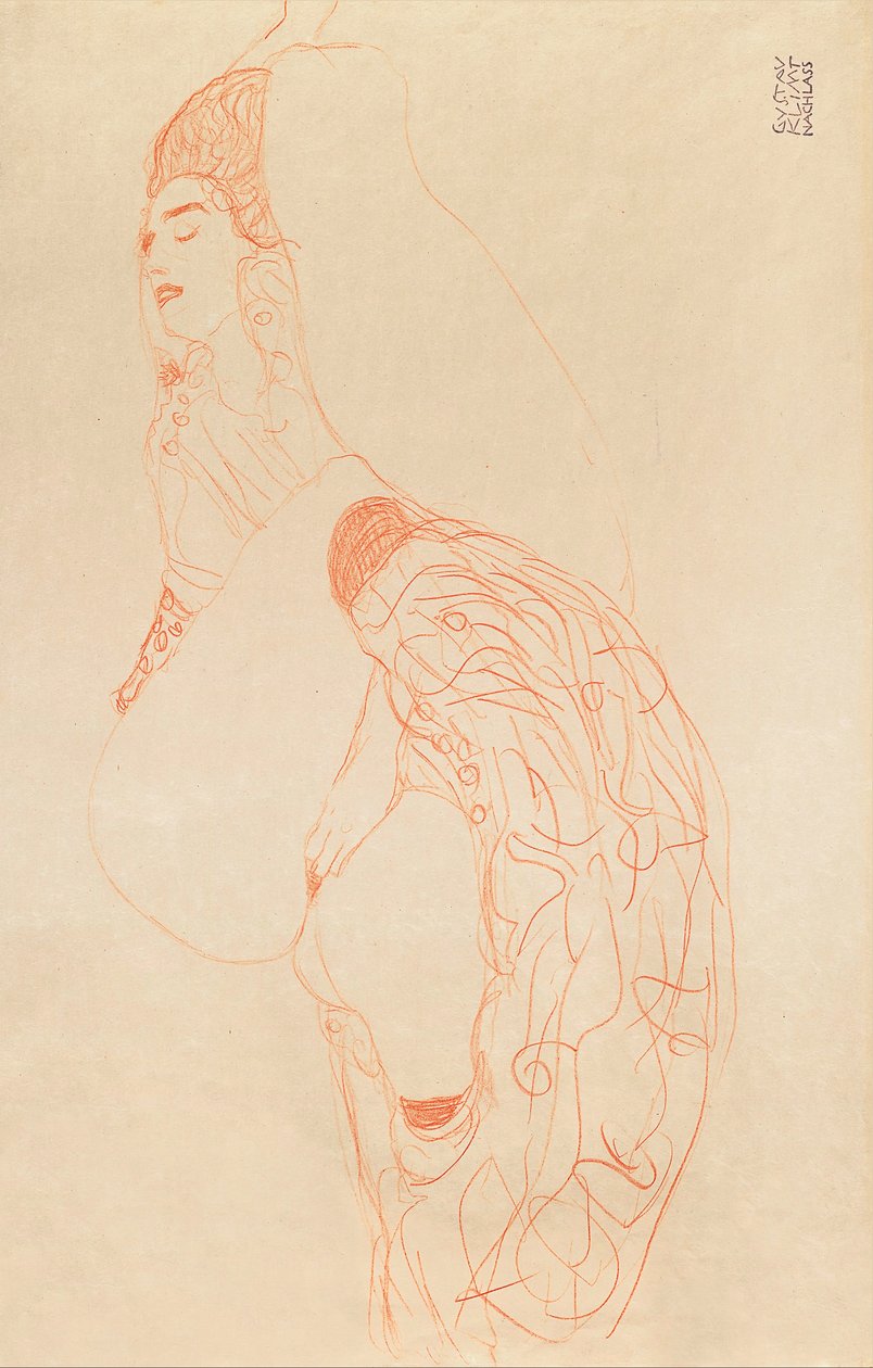 Reclinado Semi-Nu (Masturbando) de Gustav Klimt
