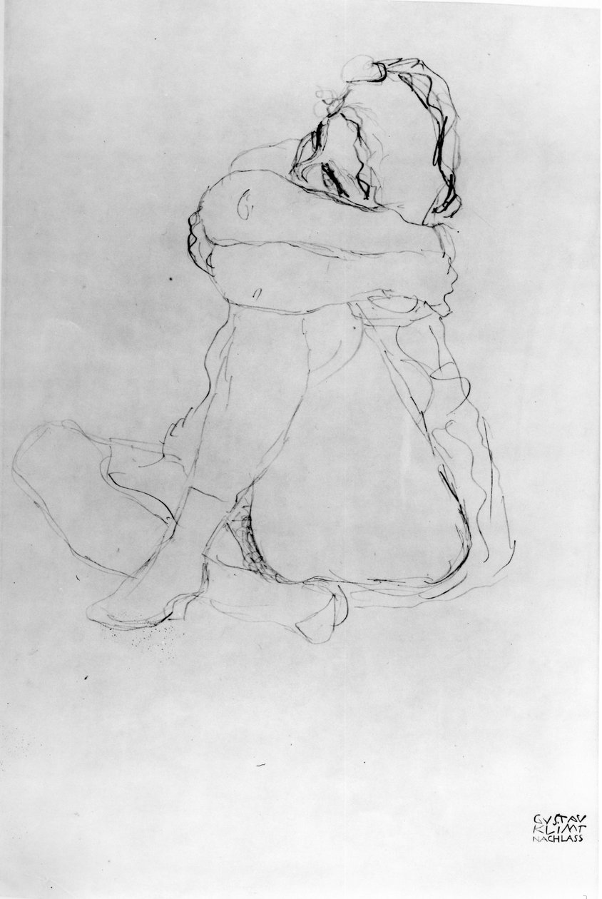 Mulher sentada de Gustav Klimt
