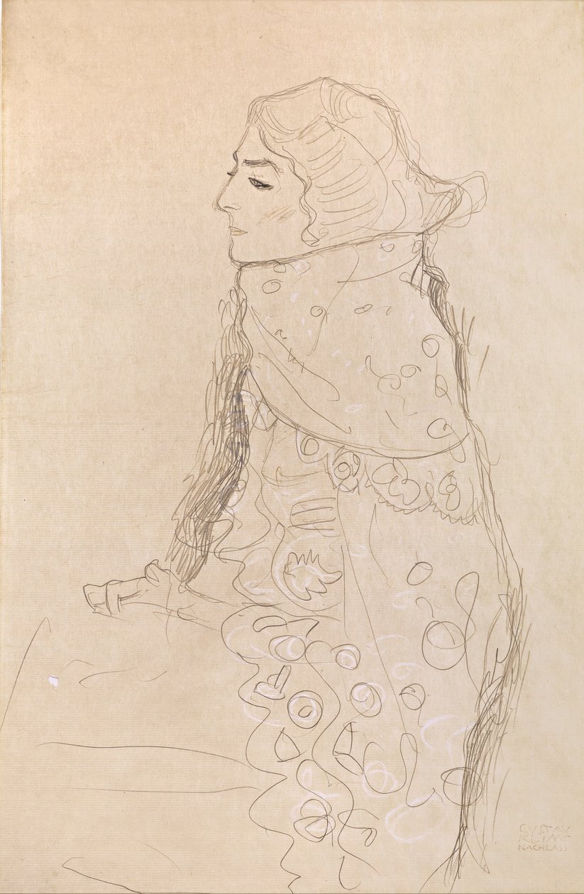 Mulher sentada de Gustav Klimt