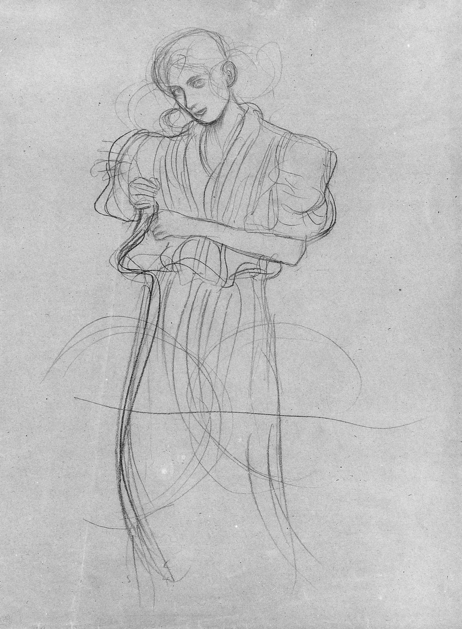 Mulher de Robes em Pé, 1903 de Gustav Klimt