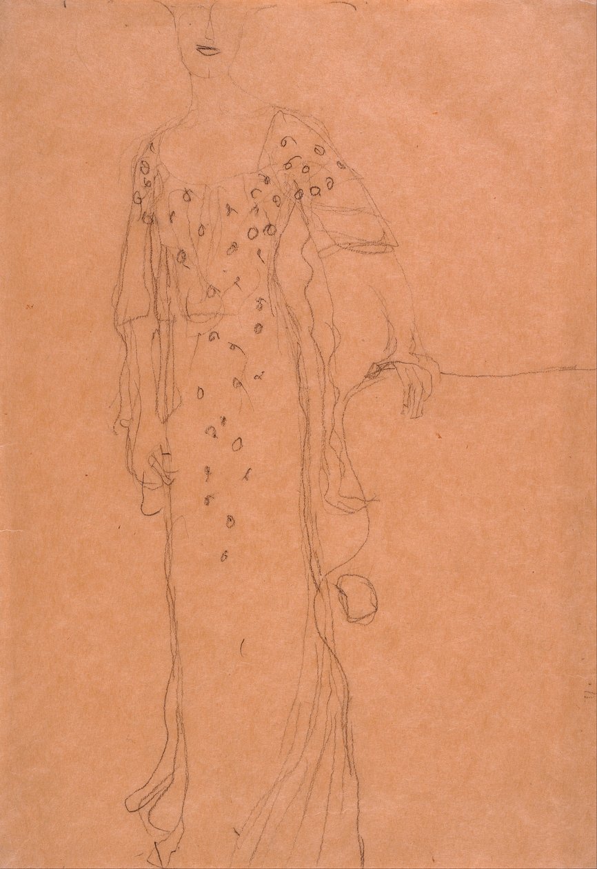 Estudo para retrato de Adele Bloch-Bauer I de Gustav Klimt