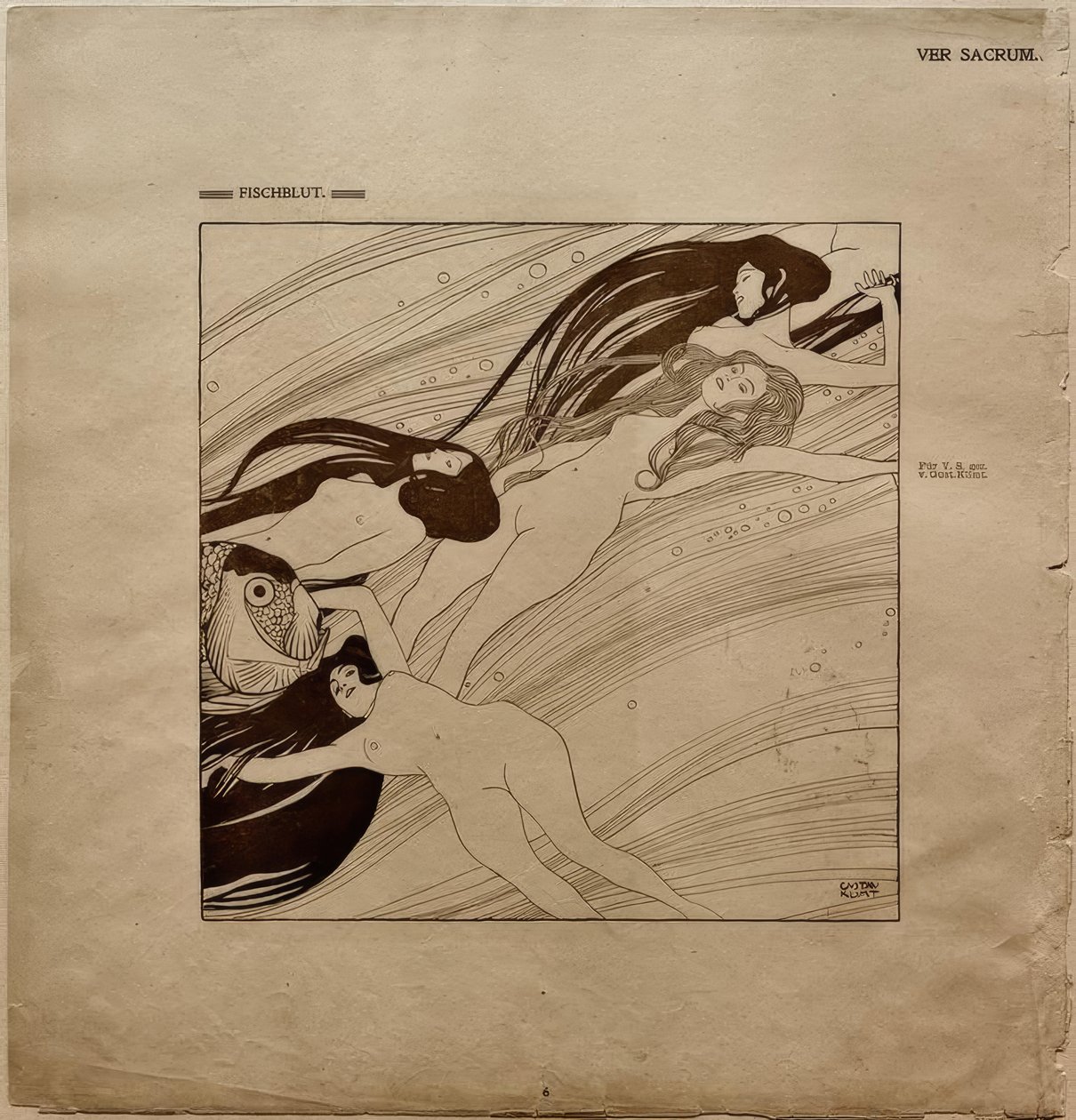 Ver Sacrum 1898, Fischblut - G.Klimt de Gustav Klimt