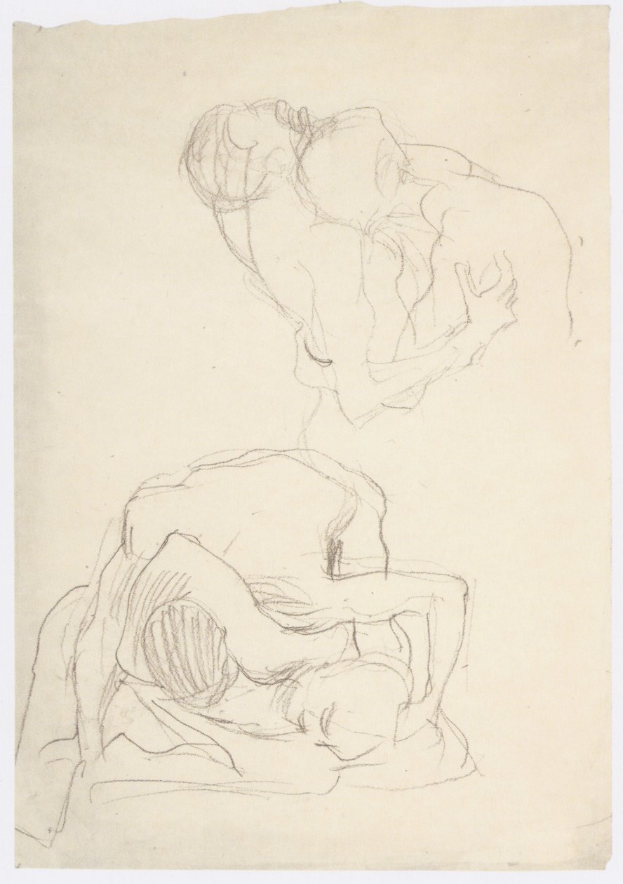 Dois, wrestling, pares de Gustav Klimt
