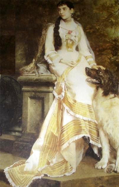 Retrato de Ana Clara Breves de Moraes Costa - Madame Haritoffn de Gustav Karl Ludwig Richter