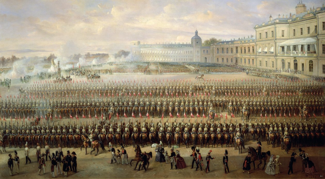 Desvelar do memorial de Paulo I em Gatchina, 1850 de Gustav Schwarz