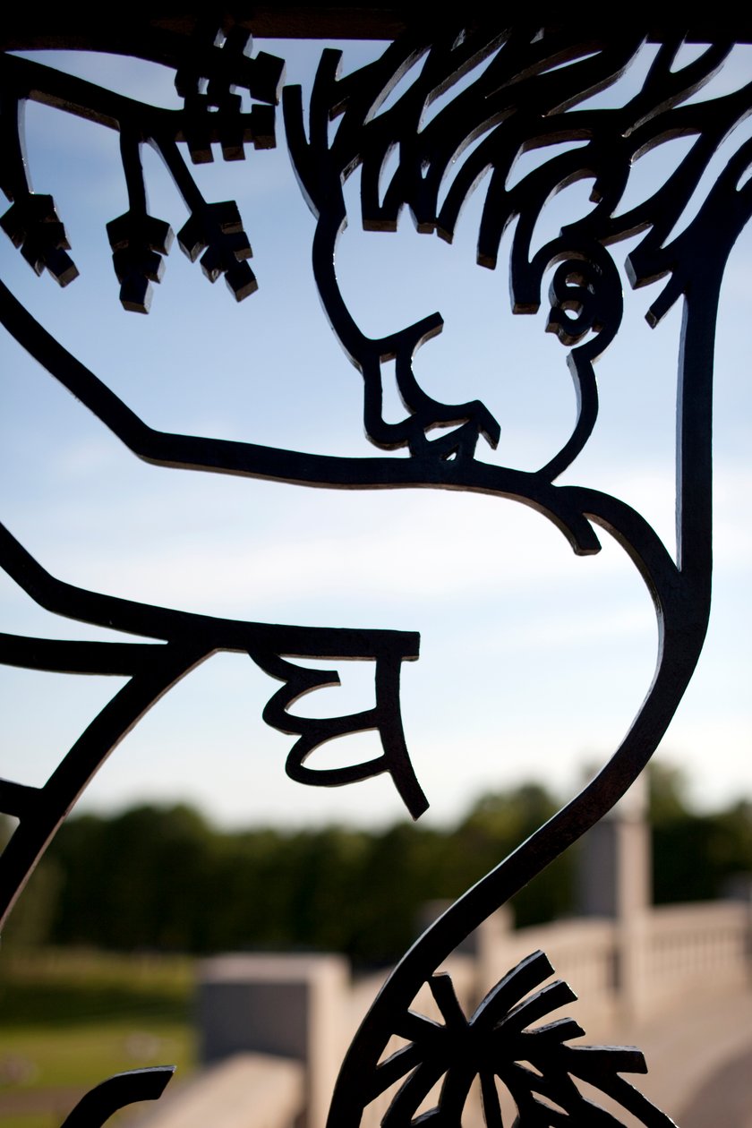 Portão de entrada para o parque de esculturas, crianças, detalhe detalhe de ferro de 346460 de Gustav Vigeland