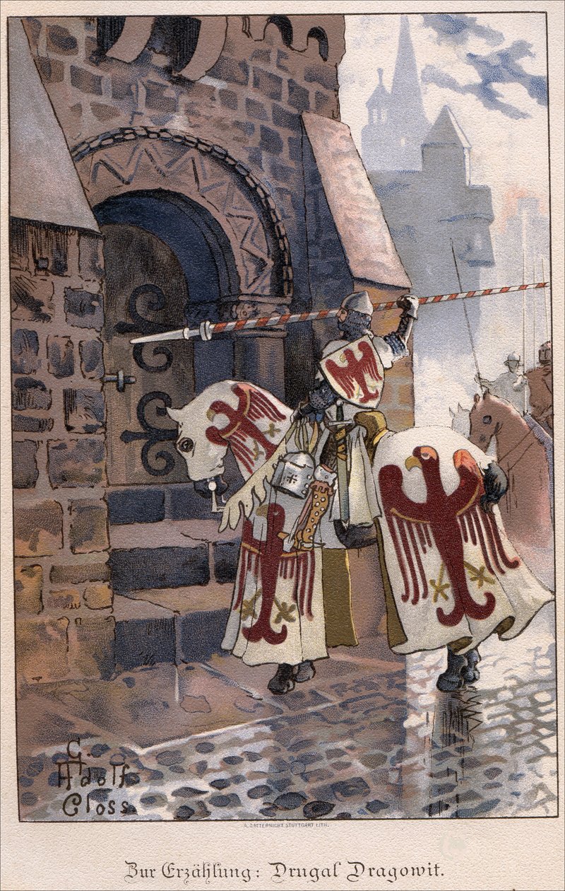 Dragowit - Dragovit ( 8eme siecle) roi des Veletes ( Welatabes ou Wiltses) par Closs, Gustav Adolf (1864-1938) de Gustav Adolf Closs