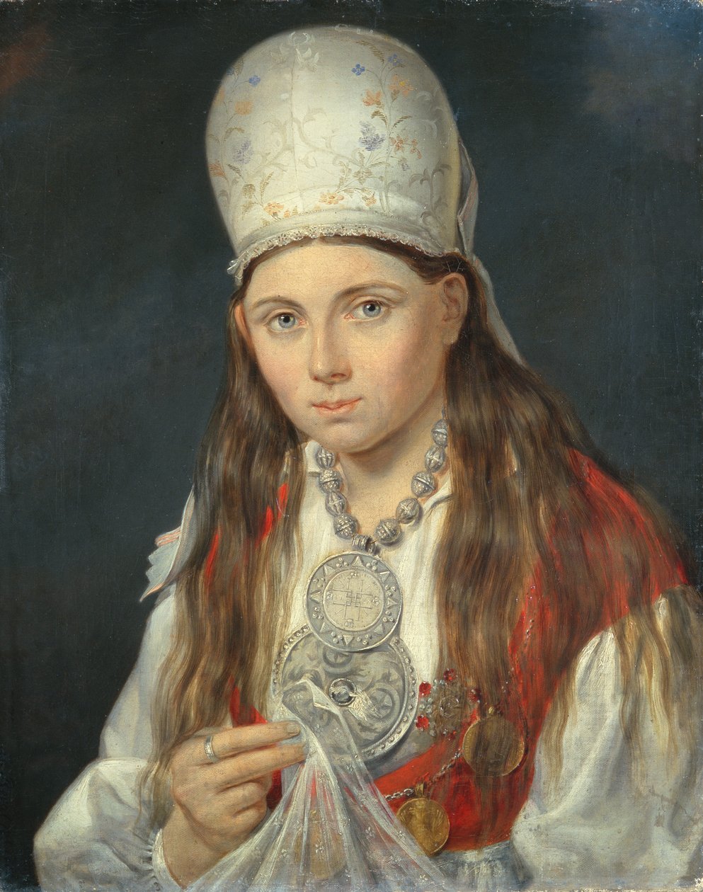 Garota Estoniana, 1852 de Gustav Adolf Hippius