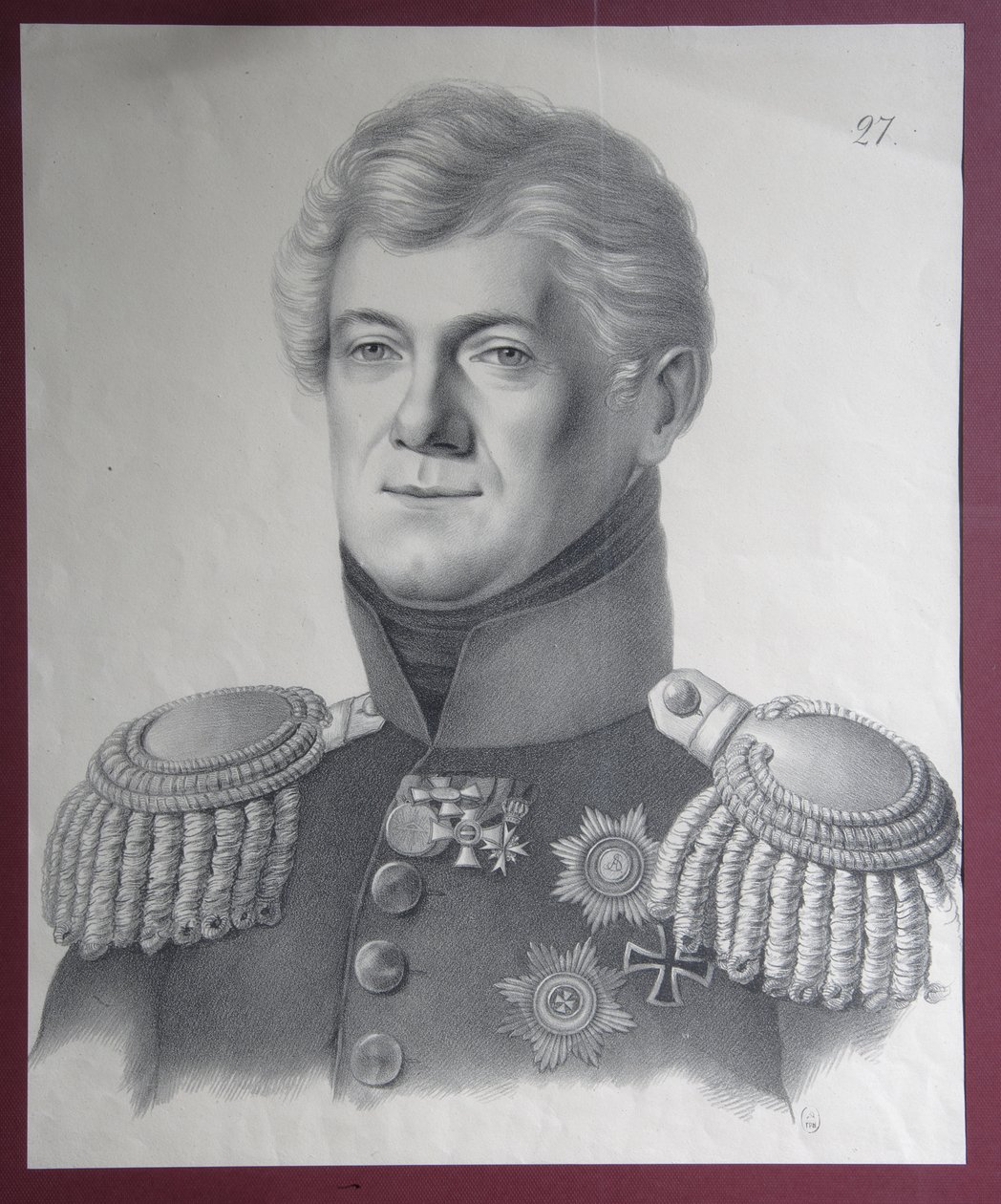 Retrato do príncipe Dmitriy Vladimirovich Golitsyn 1771-1844, 1820s de Gustav Adolf Hippius