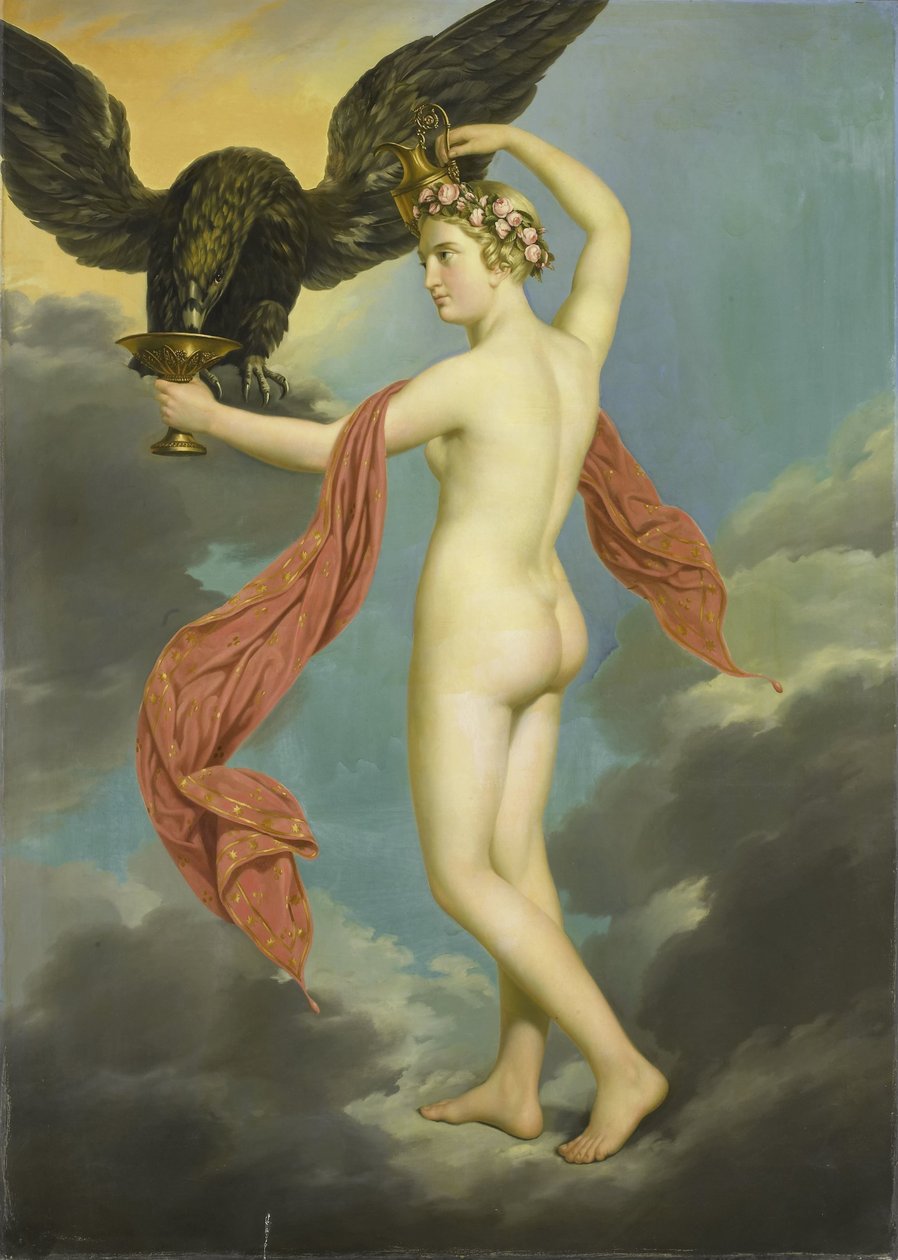 Hebe com Júpiter na forma de uma águia de Gustav Adolphe Diez