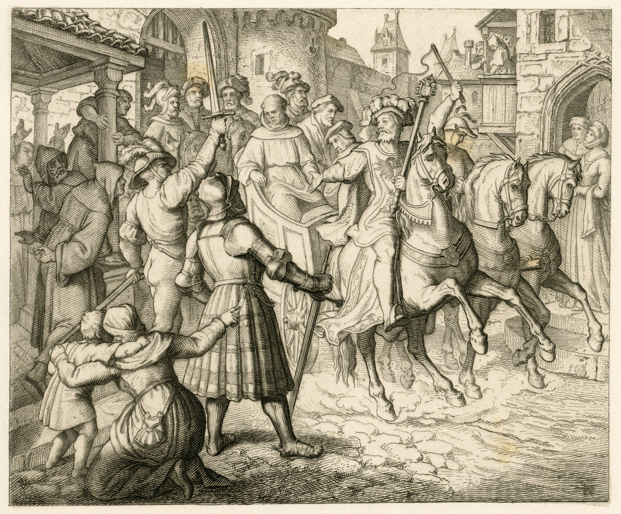 A receção de Martinho Lutero em Worms de Gustav Ferdinand Leopold Konig