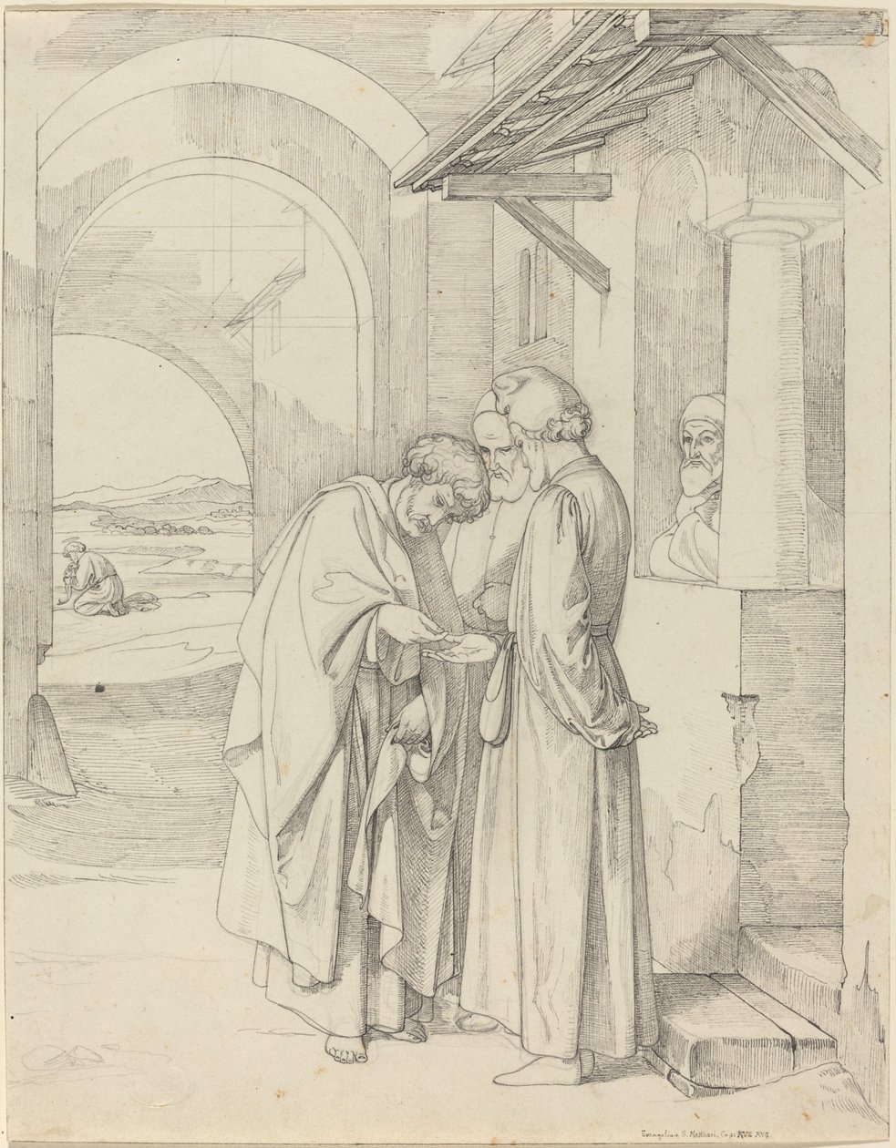Pedro pagando o imposto do templo de Gustav Heinrich Naeke