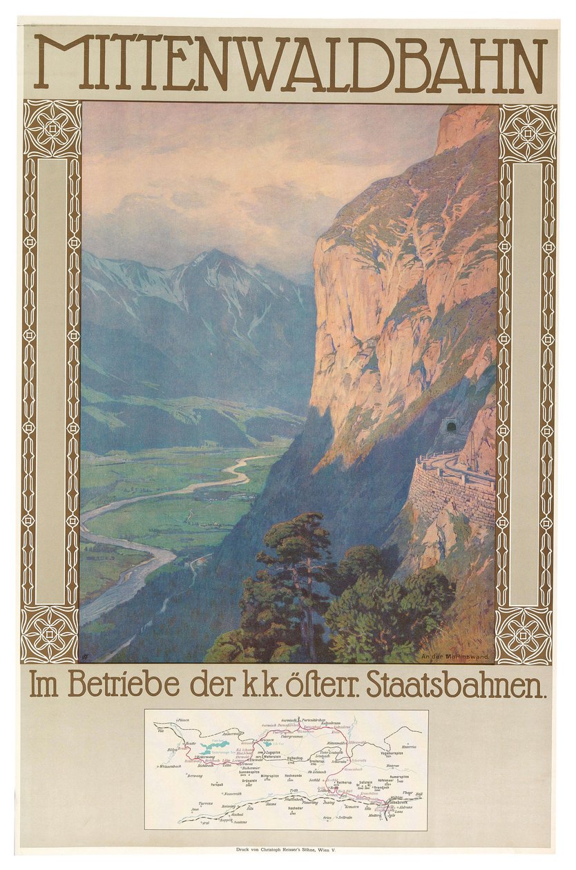 Ferrovia Mittenwald, c. 1912. de Gustav Jahn