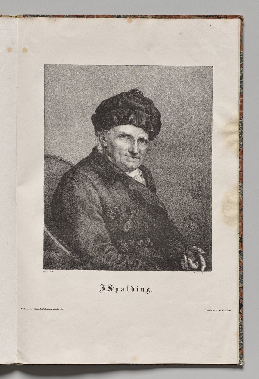 Autores famosos da Alemanha: Retrato de Johann Joachim Spalding de Gustav Karl Friedrich Luderitz