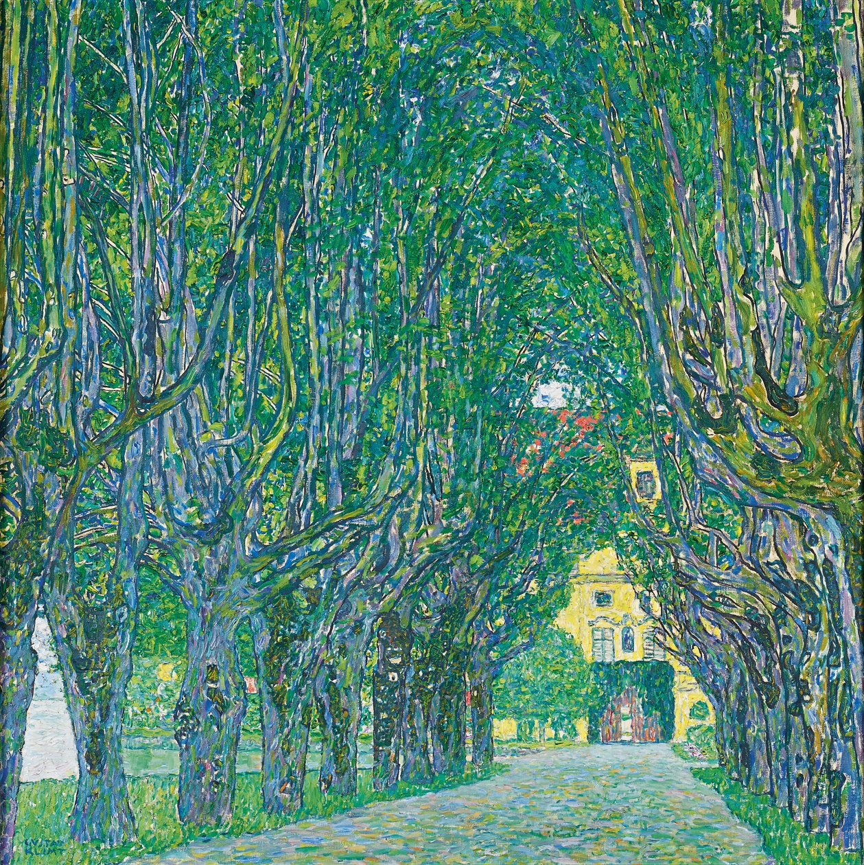 Avenida para a câmara do castelo de Gustav Klimt