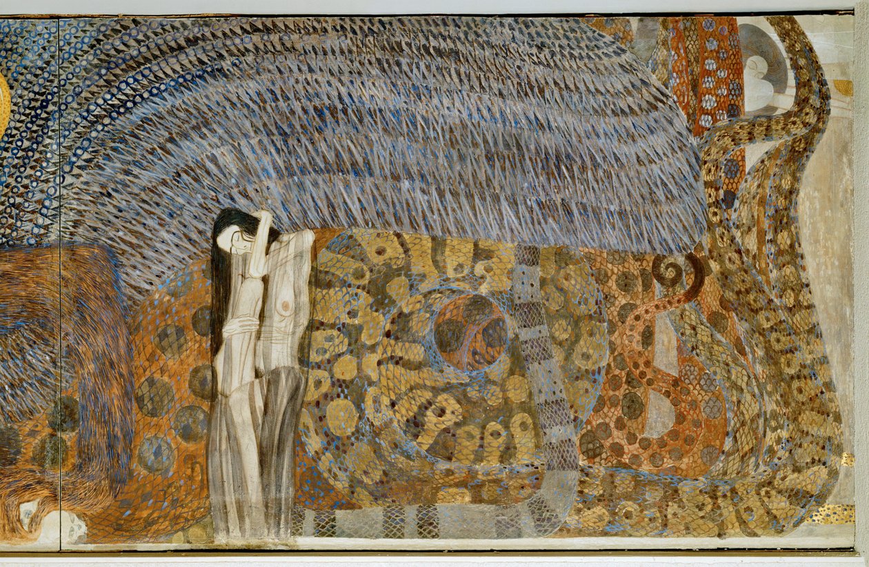 Beethovenfrieze, personificação da mágoa de Gustav Klimt