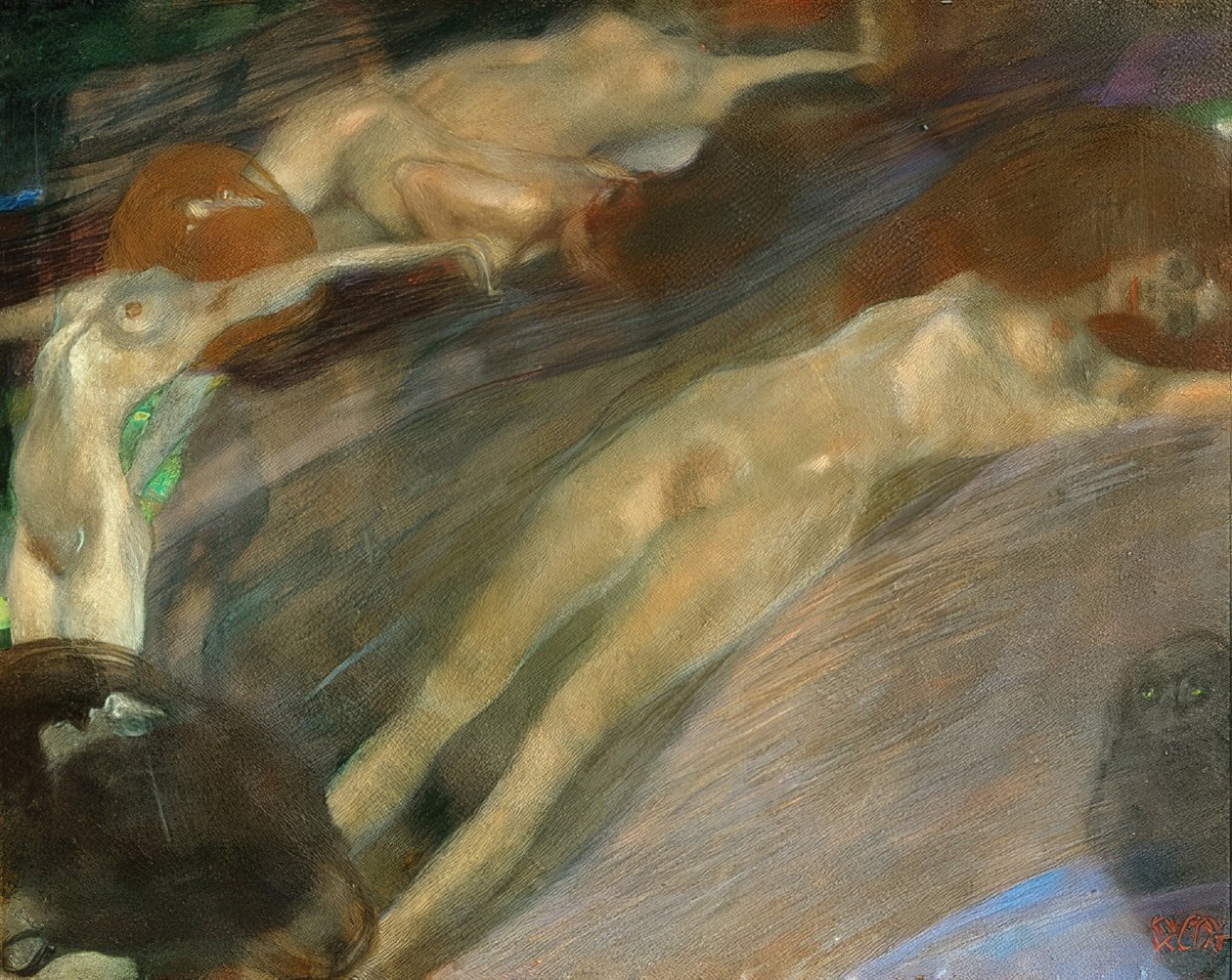 Água em movimento. 1898 de Gustav Klimt