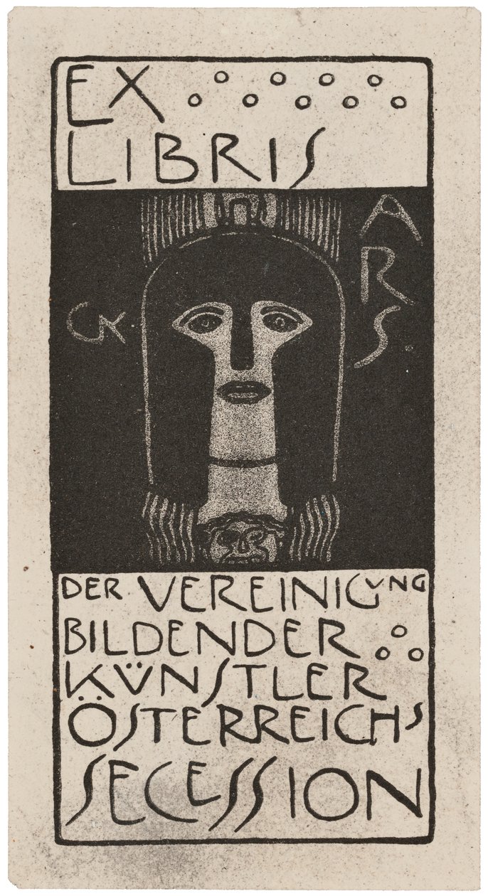 Bookplate de Ver Sacrum, publicado 1898-99 por Gerlach, Schenk e Seeman de Gustav Klimt