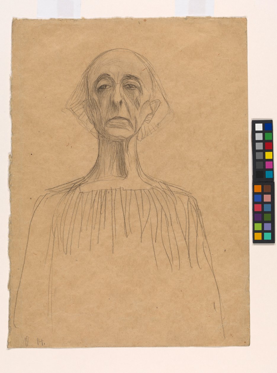 Retrato de busto de um homem de Gustav Klimt