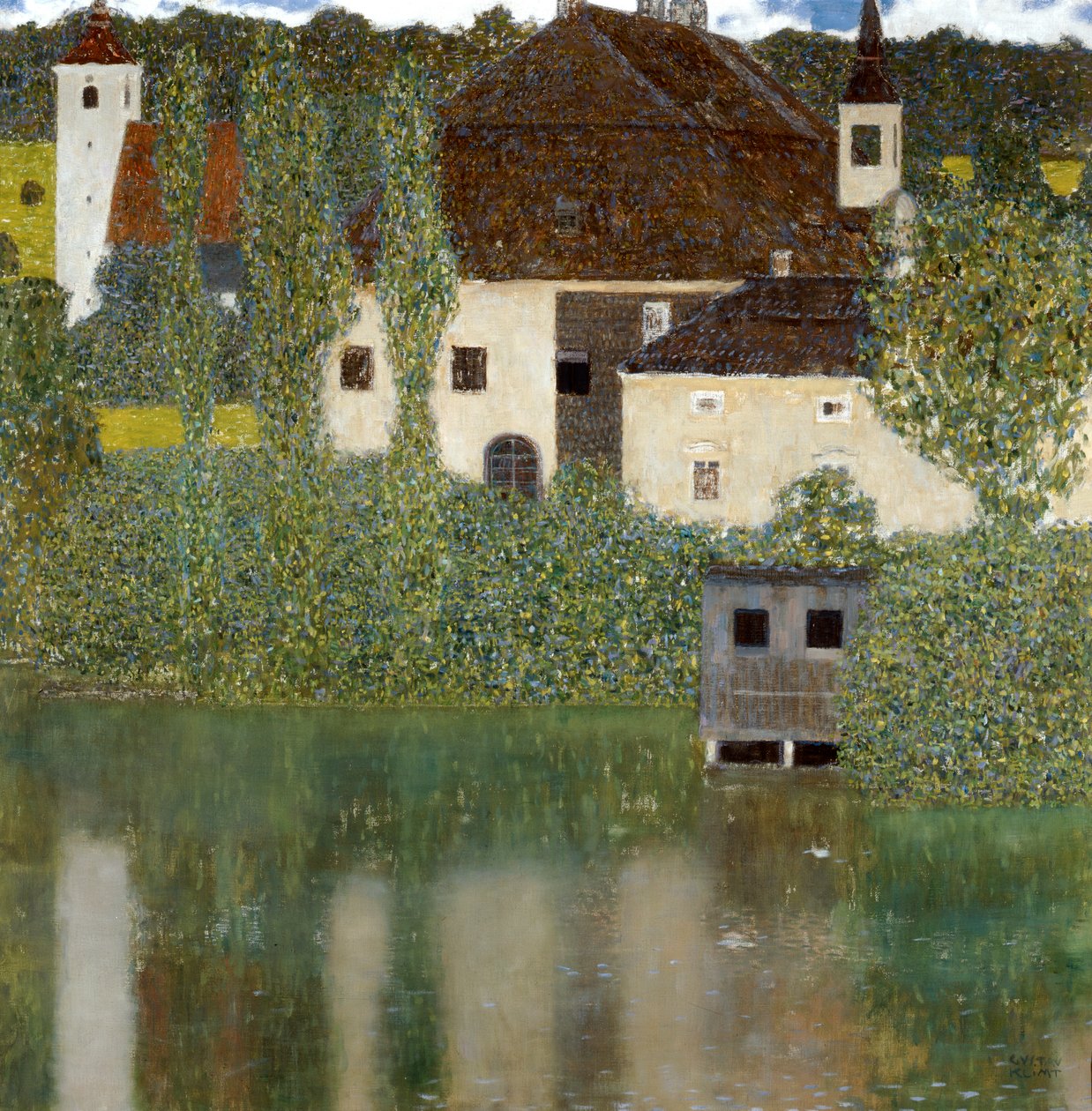 Castello Sul Lago Atter, Castelo Unterrach no Attersee 1908 de Gustav Klimt