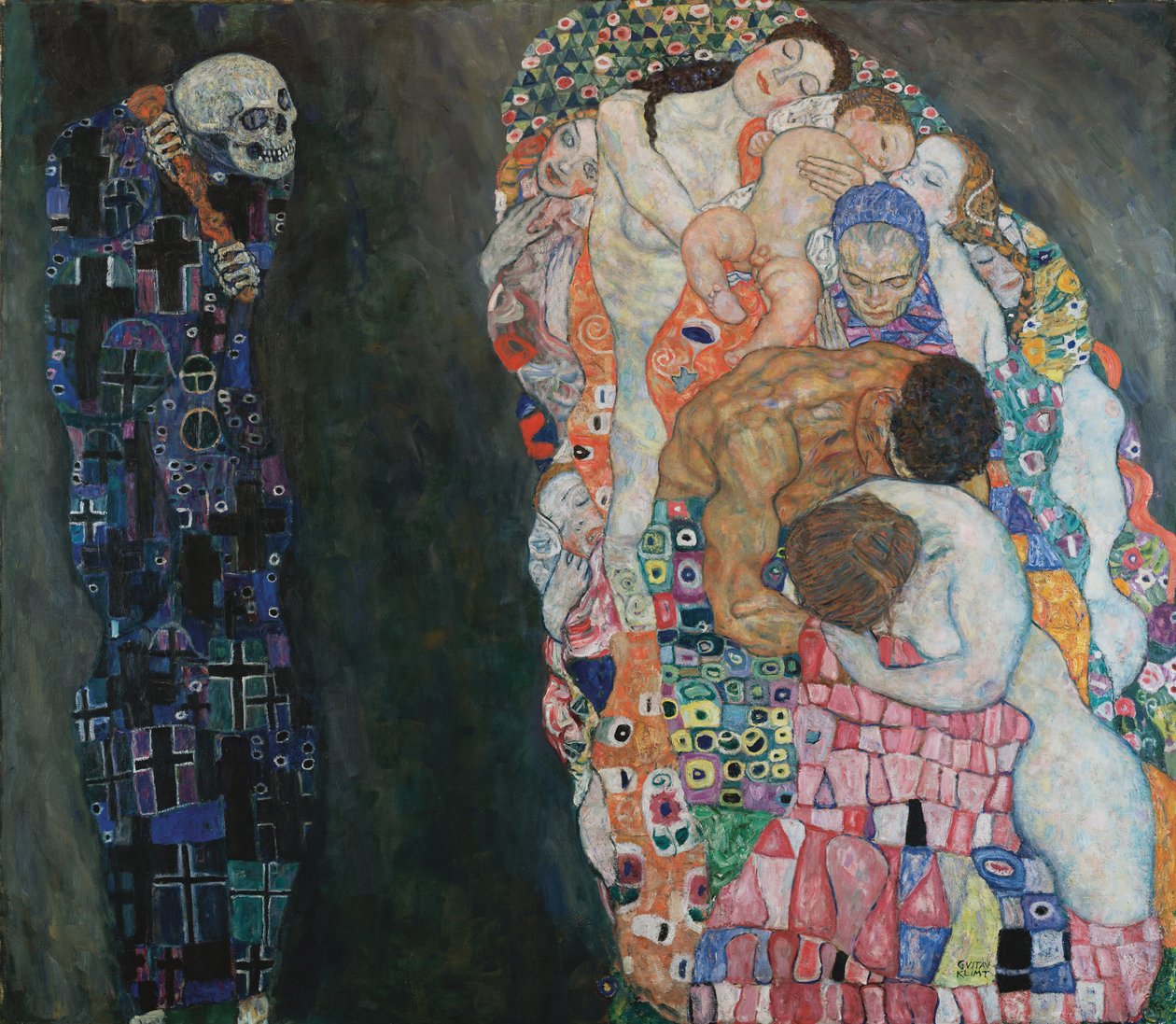 Morte e Vida, 1910-1915 de Gustav Klimt