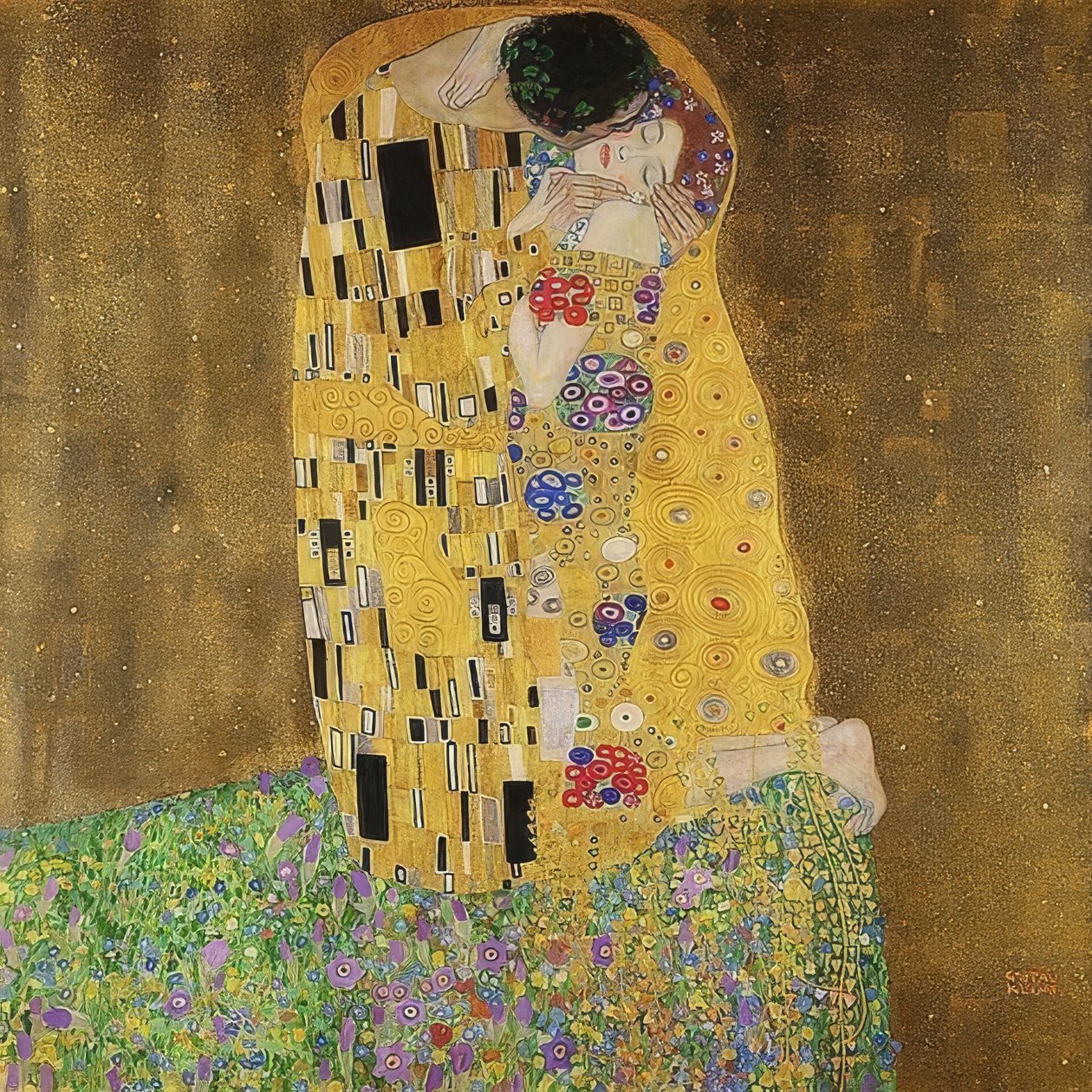 O beijo. 1907-08 de Gustav Klimt