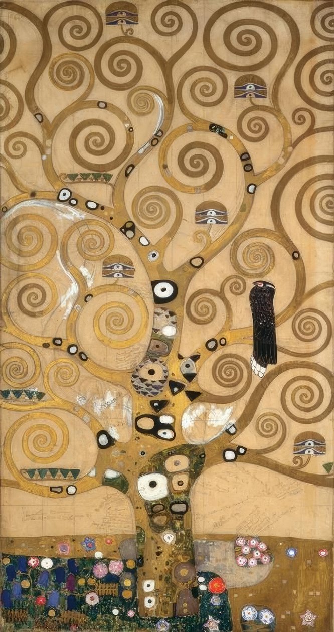 A Árvore da Vida (seção do meio) de Gustav Klimt