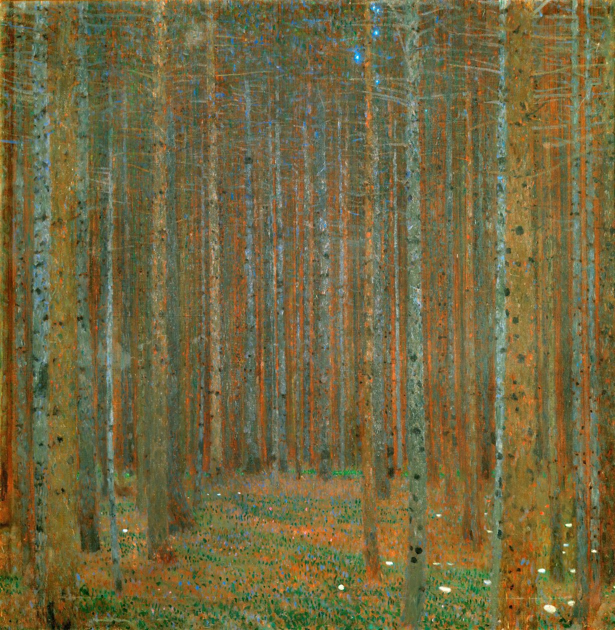 Fir Forest I - Klimt, Gustav (1862-1918) - 1901 - Óleo sobre tela - 90x90 - Kunsthaus Zug, Coleção Kamm de Gustav Klimt