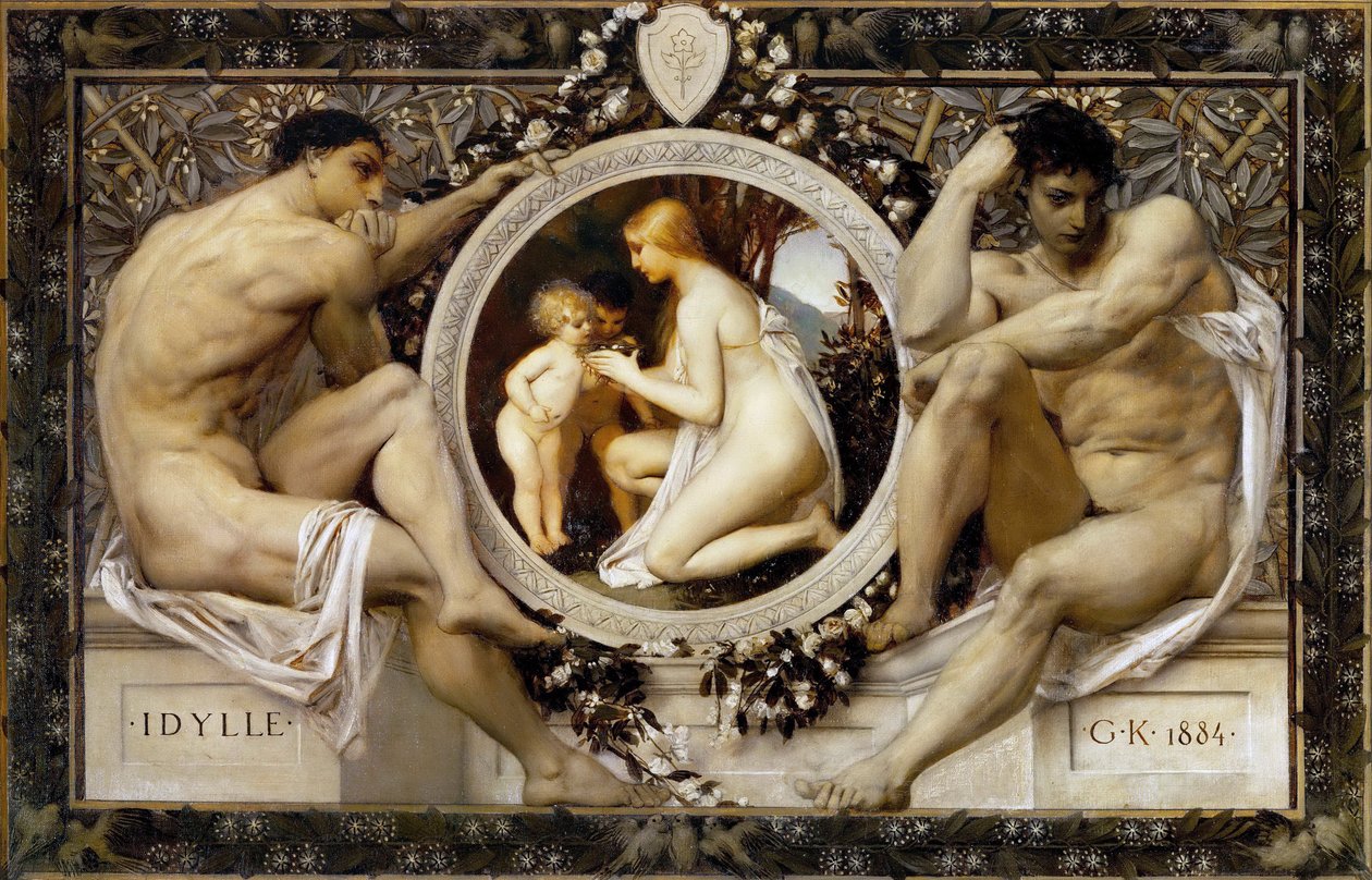 Idyll - Klimt, Gustav (1862-1918) - 1884 - Óleo sobre tela - 49,5x73,5 - Museu de Viena de Gustav Klimt