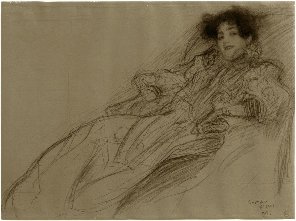 Moça na poltrona de Gustav Klimt