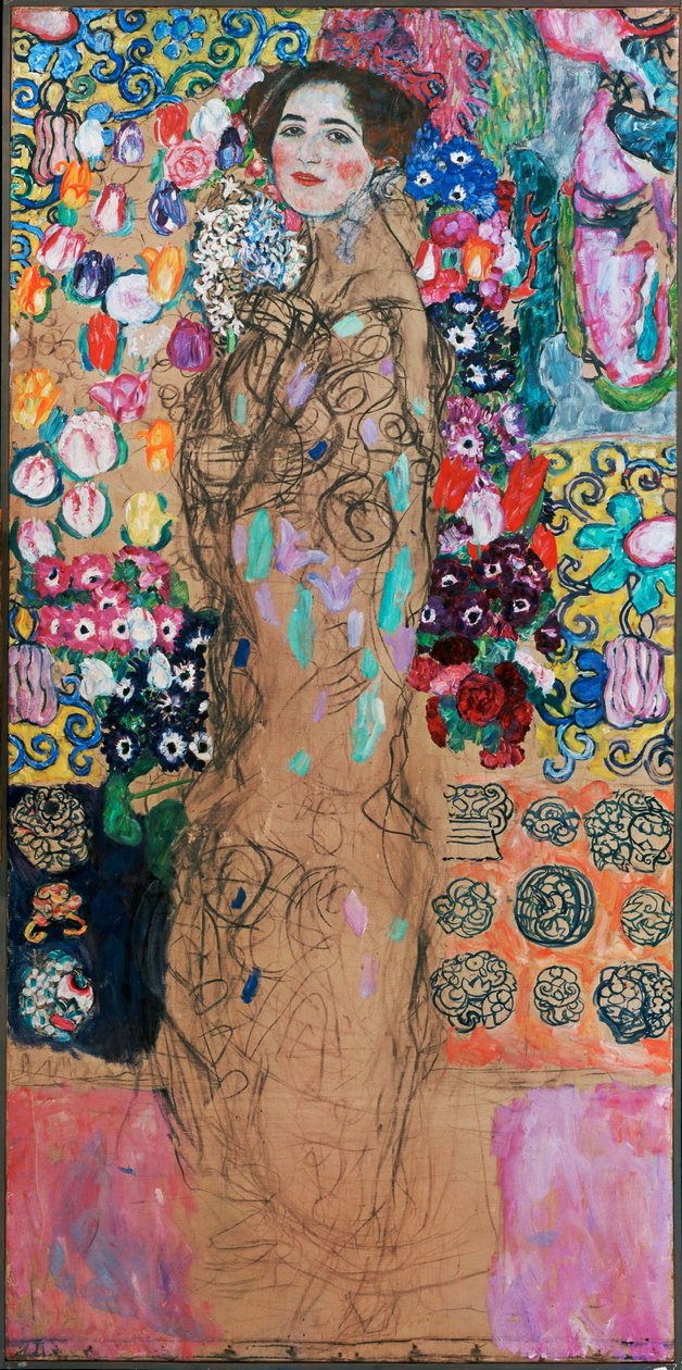 Senhora com ventoinha de Gustav Klimt