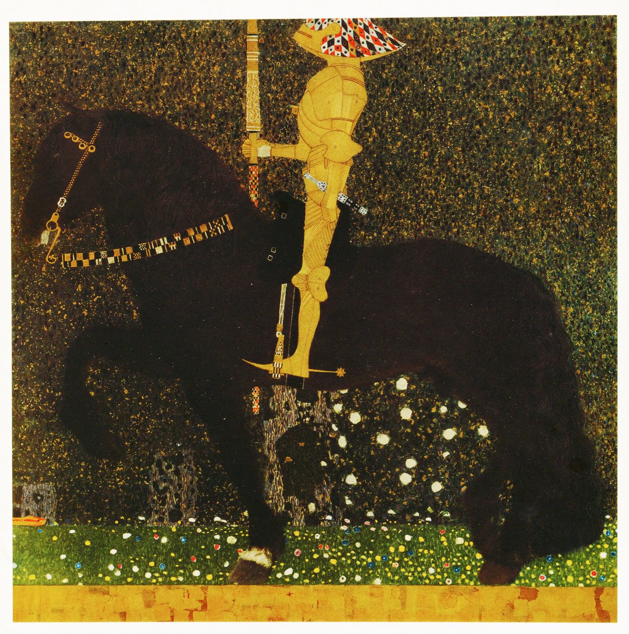 A vida é uma luta ou o cavaleiro de ouro de Gustav Klimt