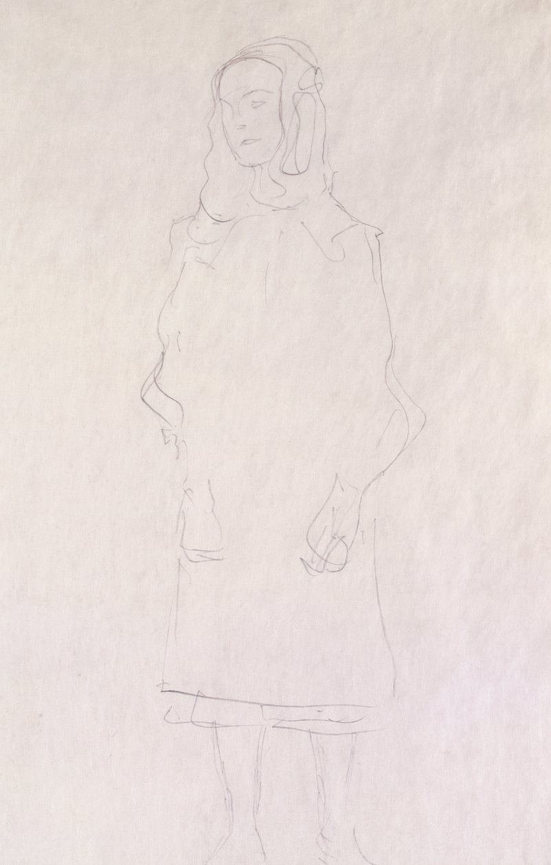 Mada Primavesi, c.1925 (lápis sobre papel japonês brilhante) de Gustav Klimt