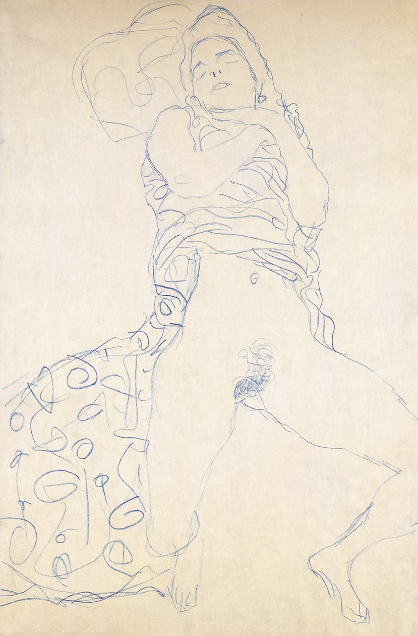 Nu; Halbakt, 1913 de Gustav Klimt