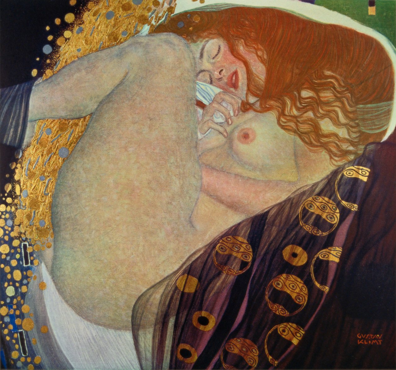 Fotogravura a partir do quadro Danae de Gustav Klimt